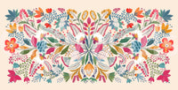 Colourful floral wall mural for an apartment interior.