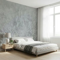 Textured snow pattern mural, defining Frosted Canopy interior artistry.