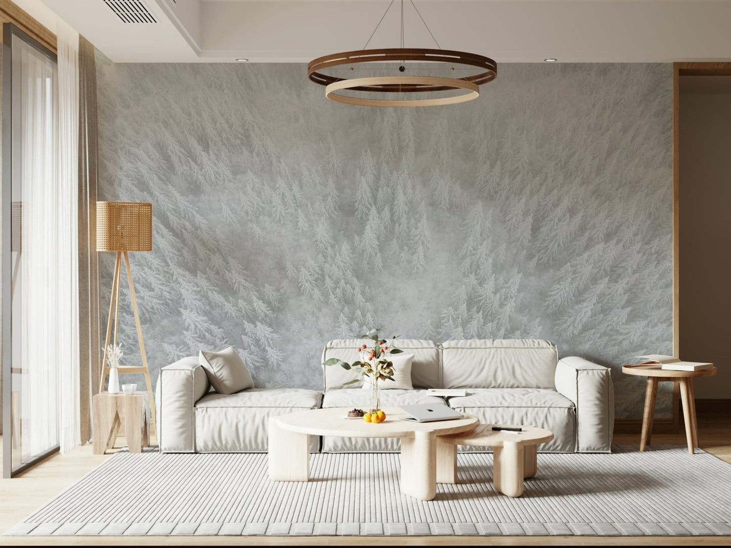 Frozen wilderness wallpaper, capturing the quiet Frosted Canopy beauty.