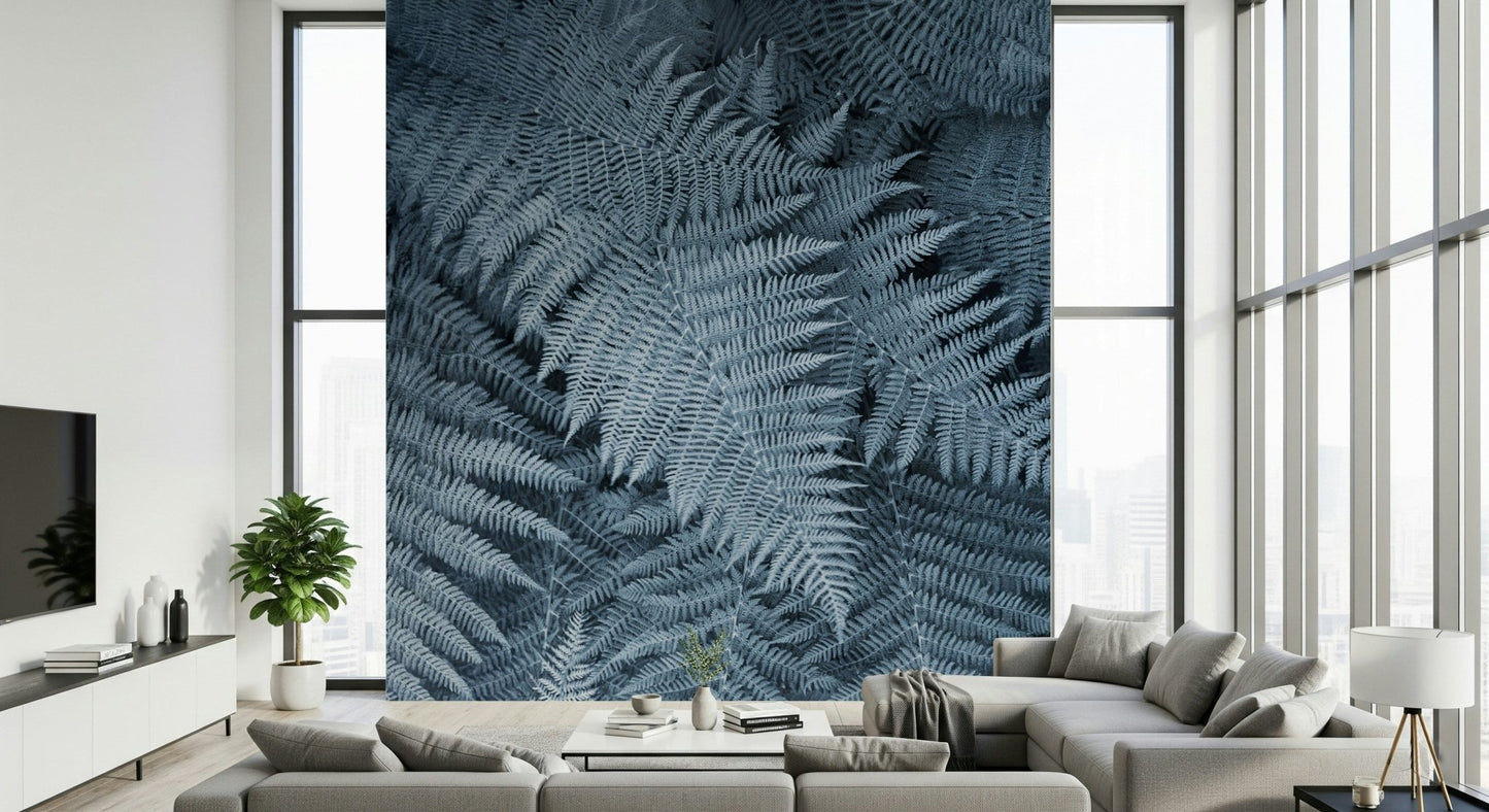 An artistic soft focus foliage mural on scenic wallpaper.