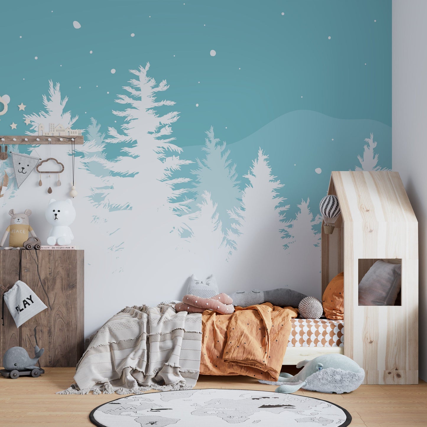 Holiday pine wallpaper for walls
