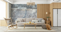 Bedroom with the Frosted Slate textured stone mural accent wall., GD6184