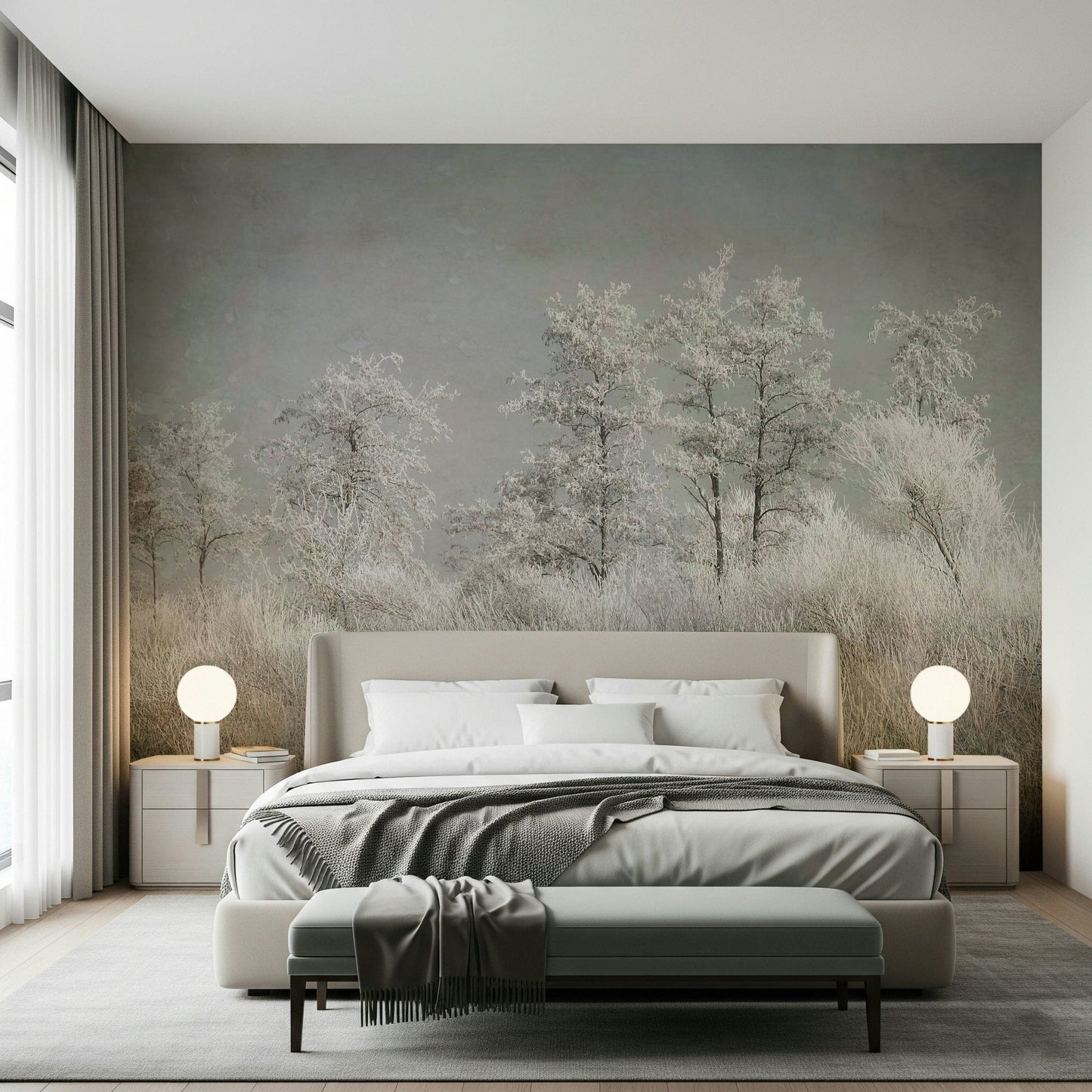 A beautiful modern art wall mural of delicate lines., GD5627