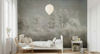 A contemplative gentle frost wallpaper mural for a feature wall., GD5627
