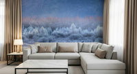 A contemplative gentle design wallpaper mural for a feature wall.