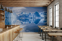 A contemplative gentle design wallpaper mural for a feature wall.