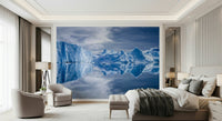 An artistic soft focus mural on minimalist wallpaper.