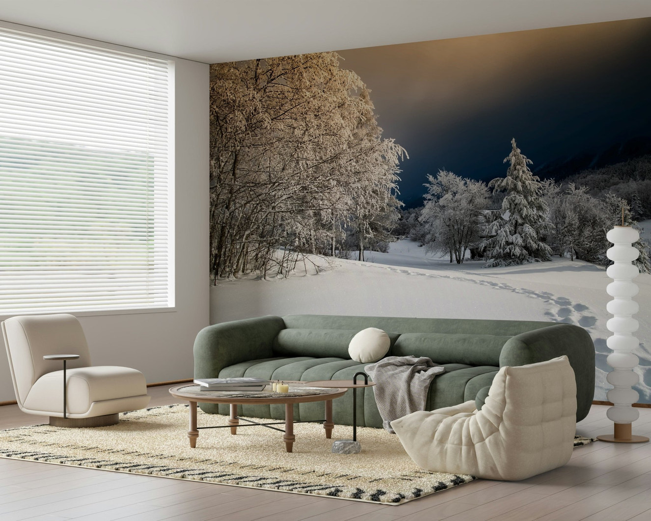 Frozen Footsteps Wall Mural