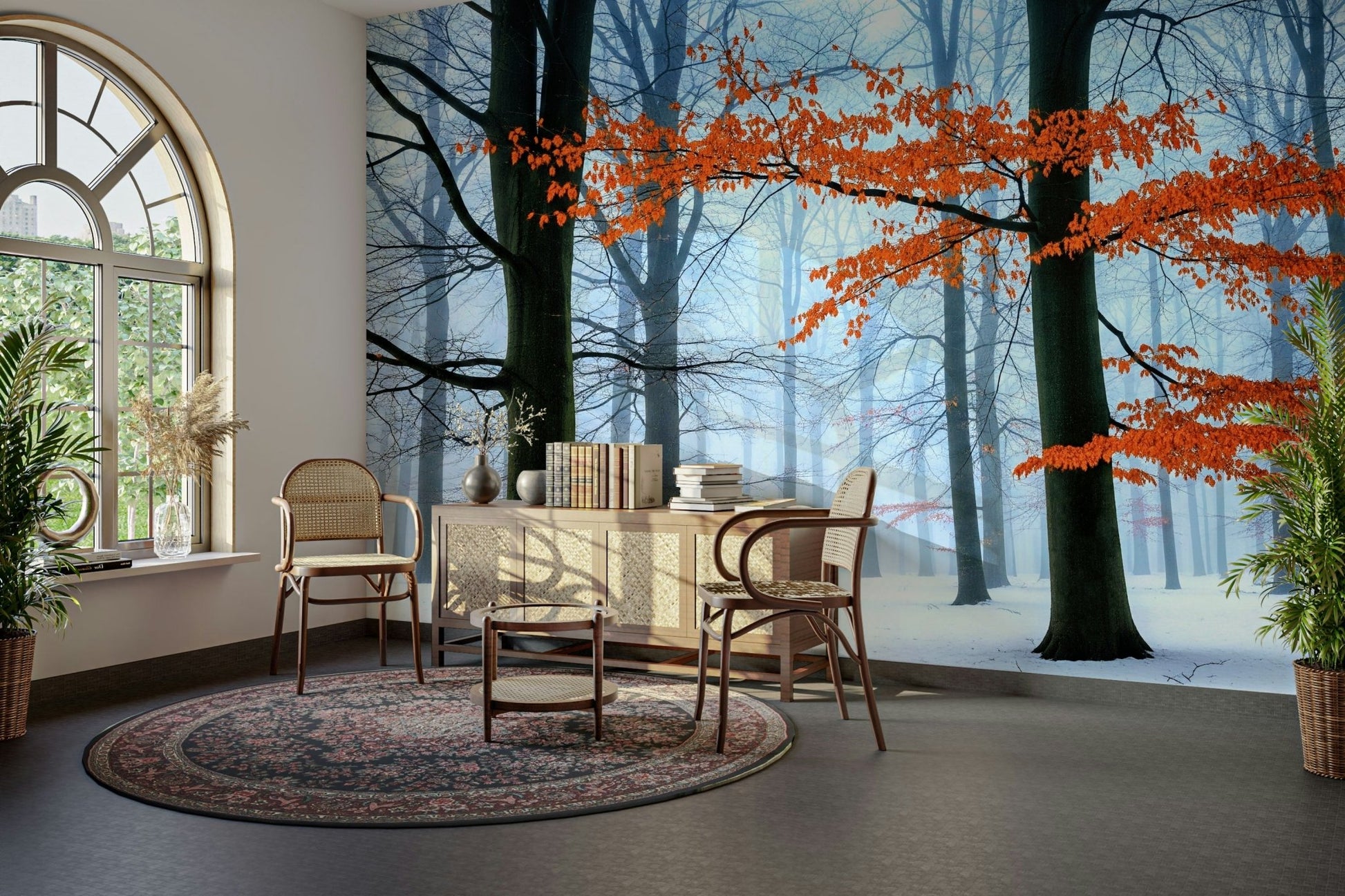 Wallpaper for walls with a serene, artistic feel

