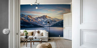 A serene winter peak wall mural for your decor.

