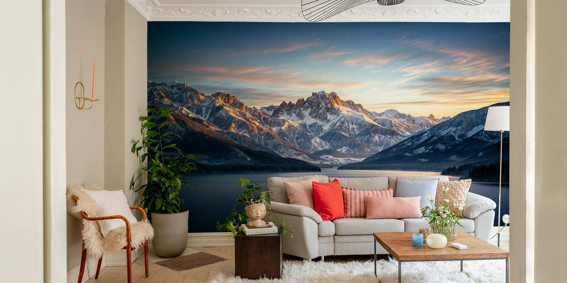 A classic mountain peak wallpaper for walls.

