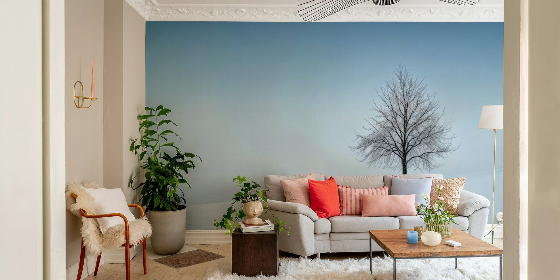 A classic minimalist wallpaper for walls.

