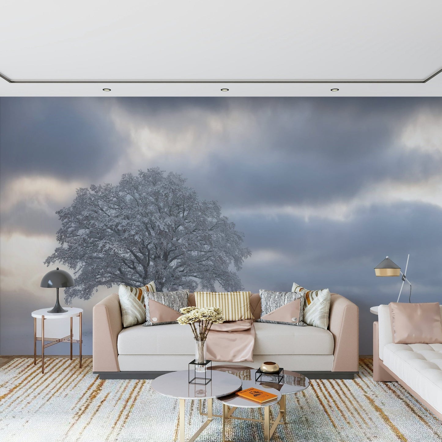 Frozen Woodland Solitaire wallpaper, a beautiful, quiet snowy landscape.