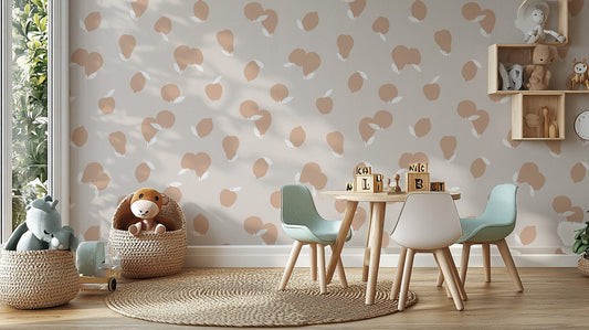 Fruit-filled wallpaper with gentle colors