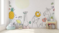 Fun fruity wallpaper for kids' vibrant rooms Kids-15
