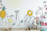 Colorful mural for children's nursery walls Kids-15
