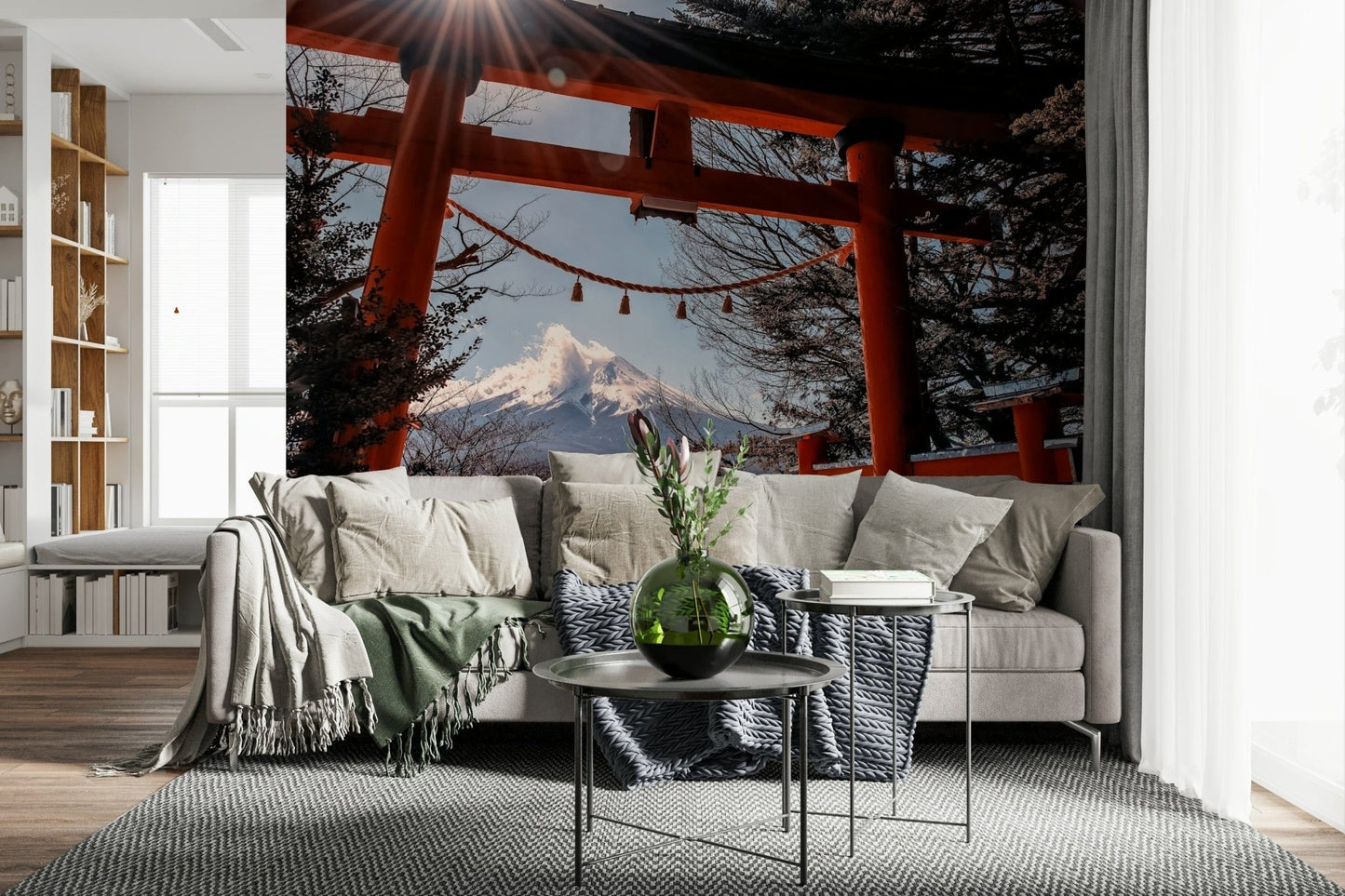 Fuji Gate Sunbeams Wall Mural
