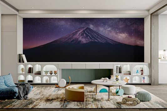 Fuji Mountain with Milky Way stars
