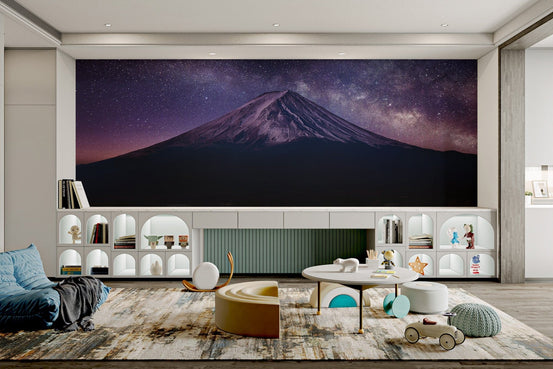 Fuji Mountain with Milky Way stars B921
