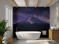 Night sky mountain wallpaper design
