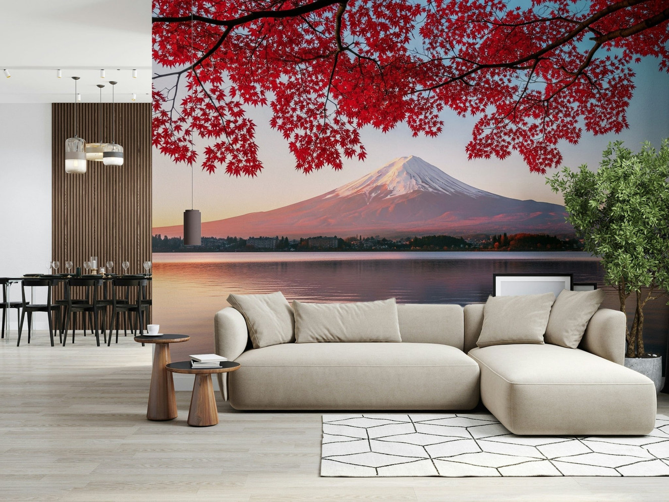 Fuji's Autumn Glow Wall Mural