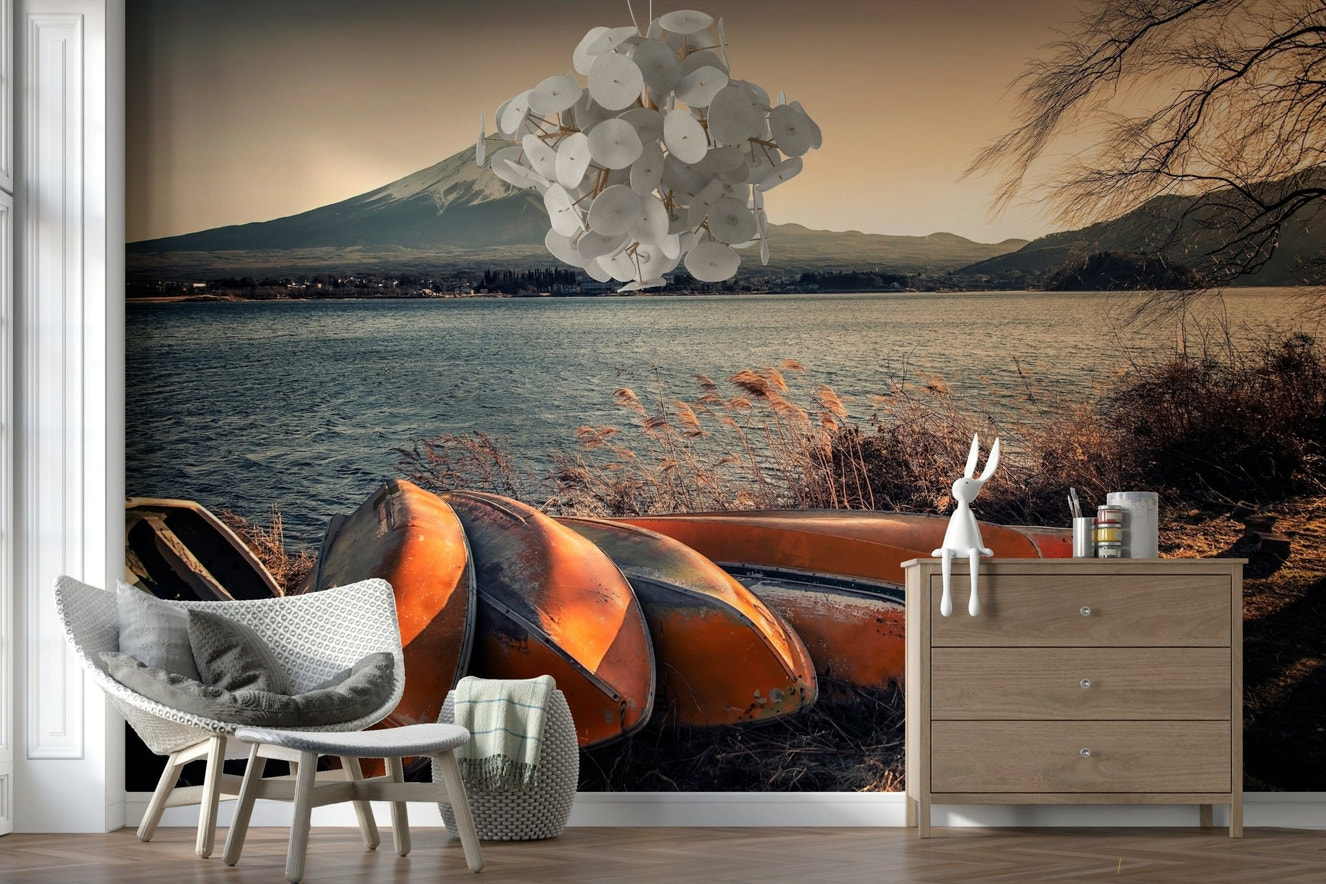 Fuji's Lakeside Calm Wall Mural