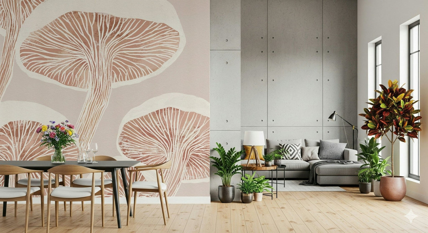 Fungi Forest Charm Wall Mural