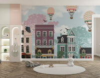 Funky City View kids Room Wallpaper - Giffywalls A577
