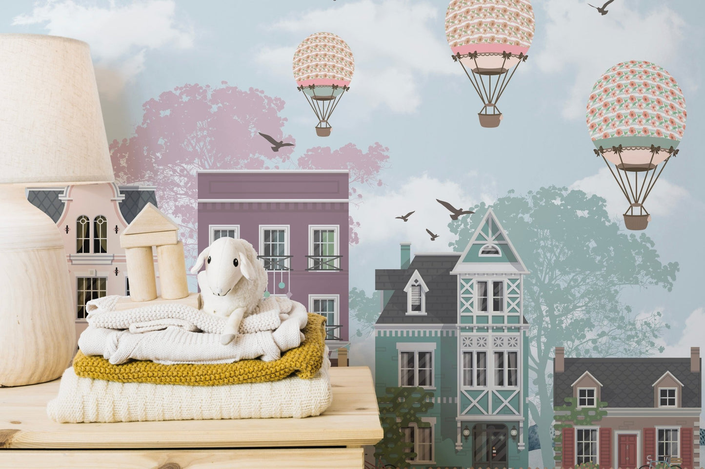 Funky City View kids Room Wallpaper - Giffywalls A577