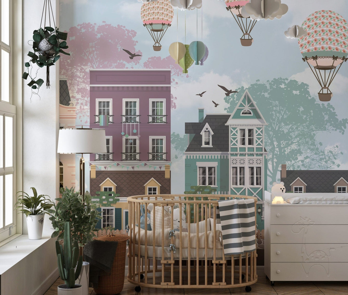 Funky City View kids Room Wallpaper - Giffywalls A577