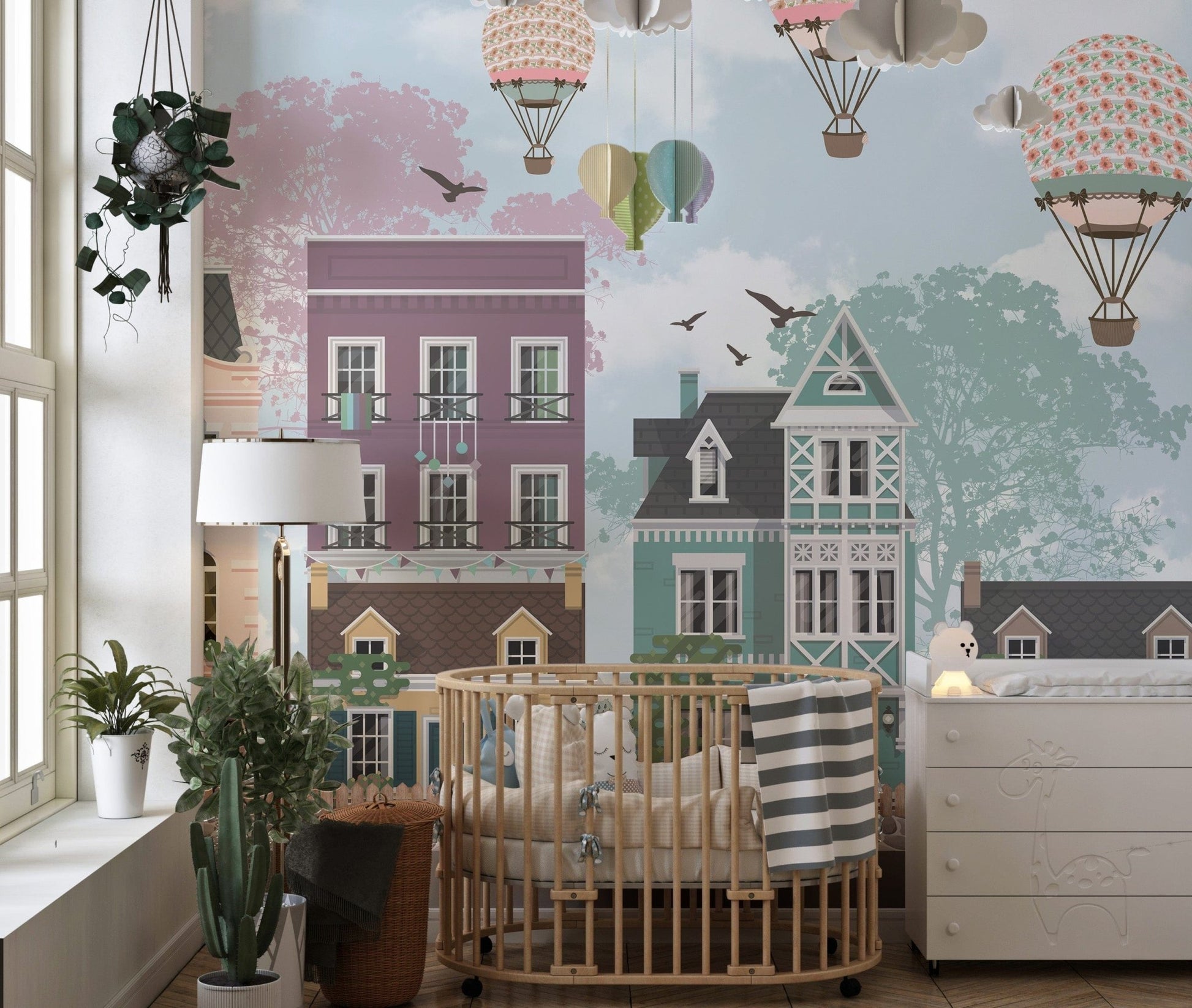 Funky City View kids Room Wallpaper - Giffywalls A577