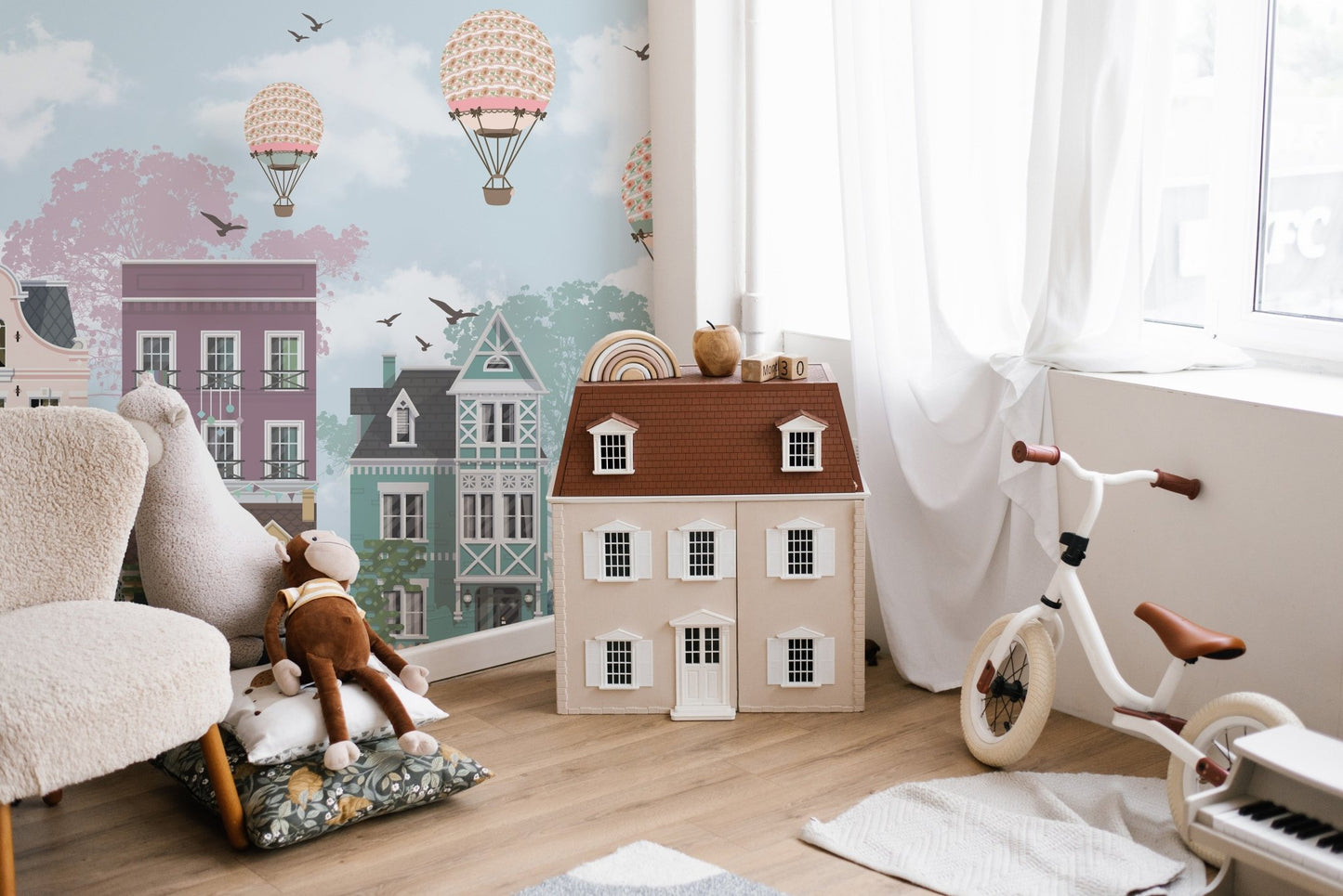 Funky City View wallpaper adds adventure to rooms A577