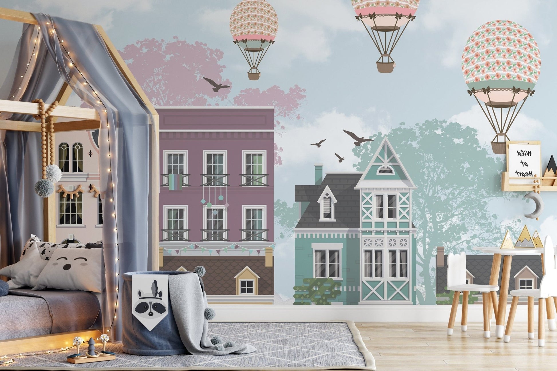 Funky City View wallpaper for kids' rooms A577
