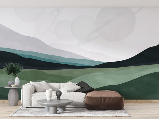 Galactic Harmony Wall Mural wallpaper for living rooms, C353