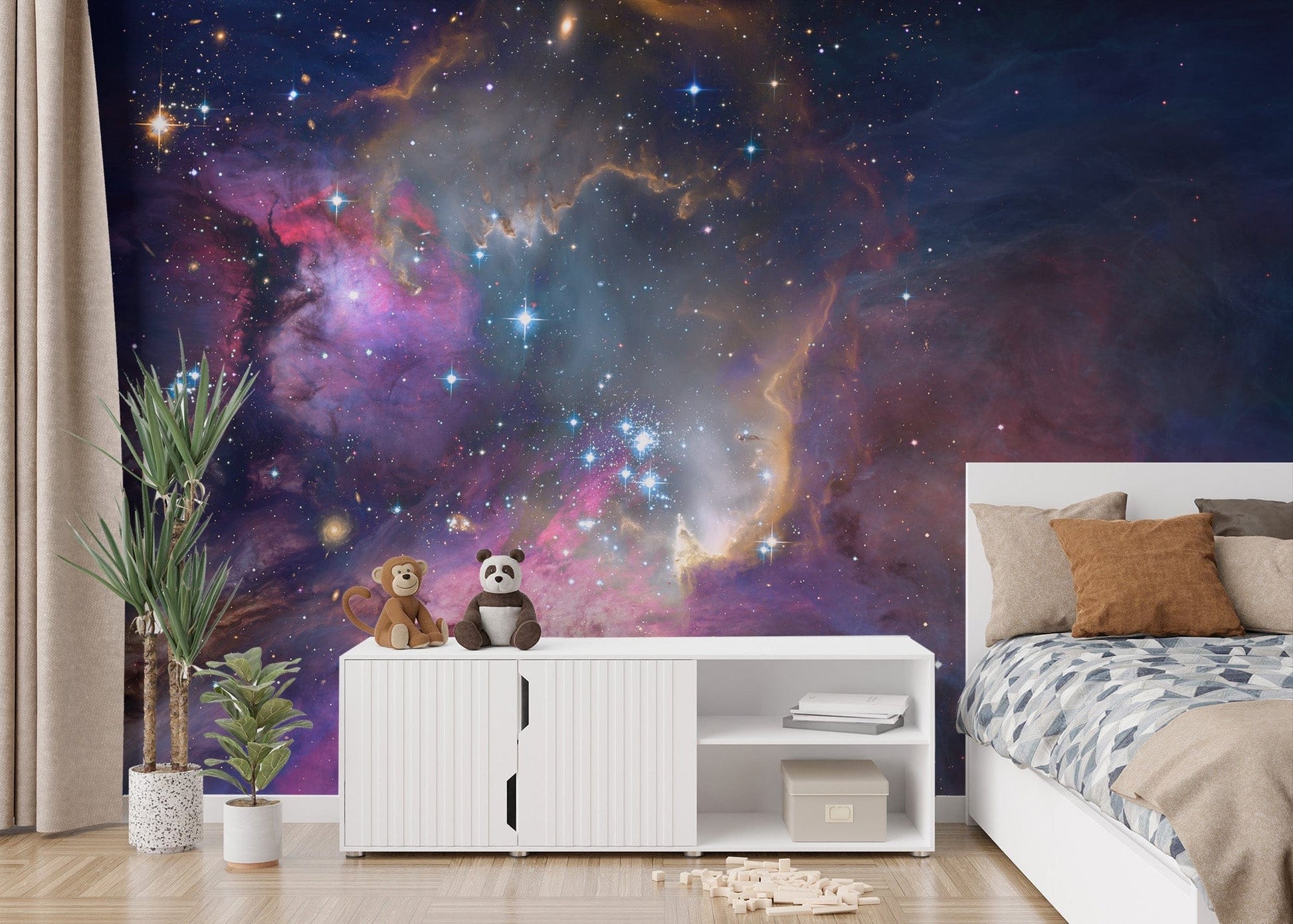 Galactic Nebula Space Wall Mural - Giffywalls, B353