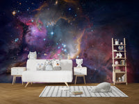 Galactic stars and nebula wallpaper beauty, B353