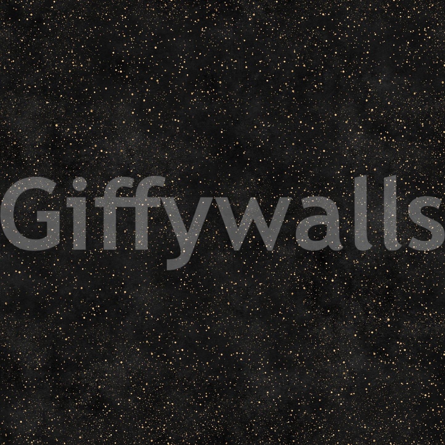 Galactic Star Field Charcoal Wallpaper with dense gold dot accents