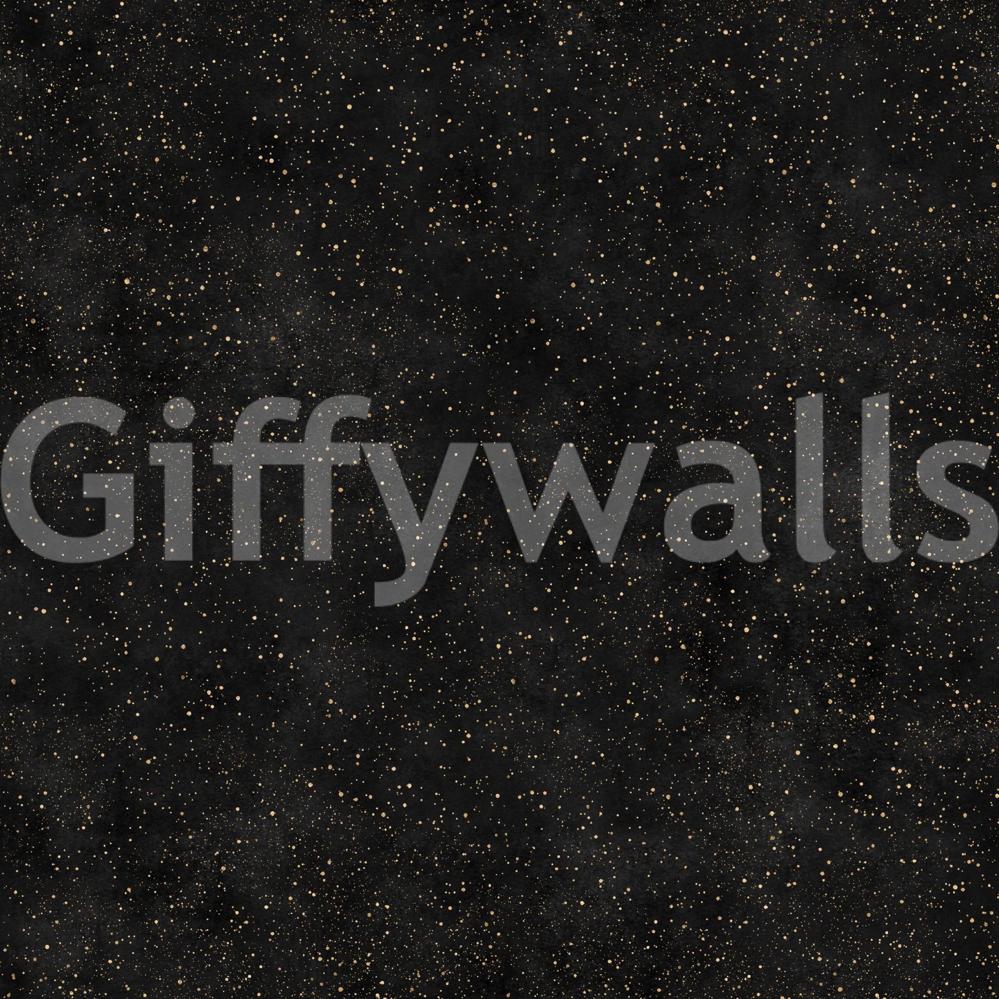 Galactic Star Field Charcoal Wallpaper with dense gold dot accents