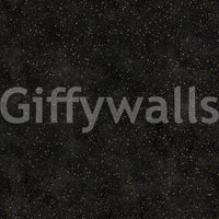 Galactic Star Field Charcoal Wallpaper with dense gold dot accents