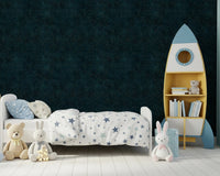 A refined star-field pattern appears across this Petrol Wallpaper surface