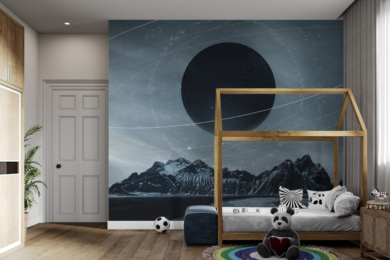 Galactic Starry Sky Mountain Wallpaper