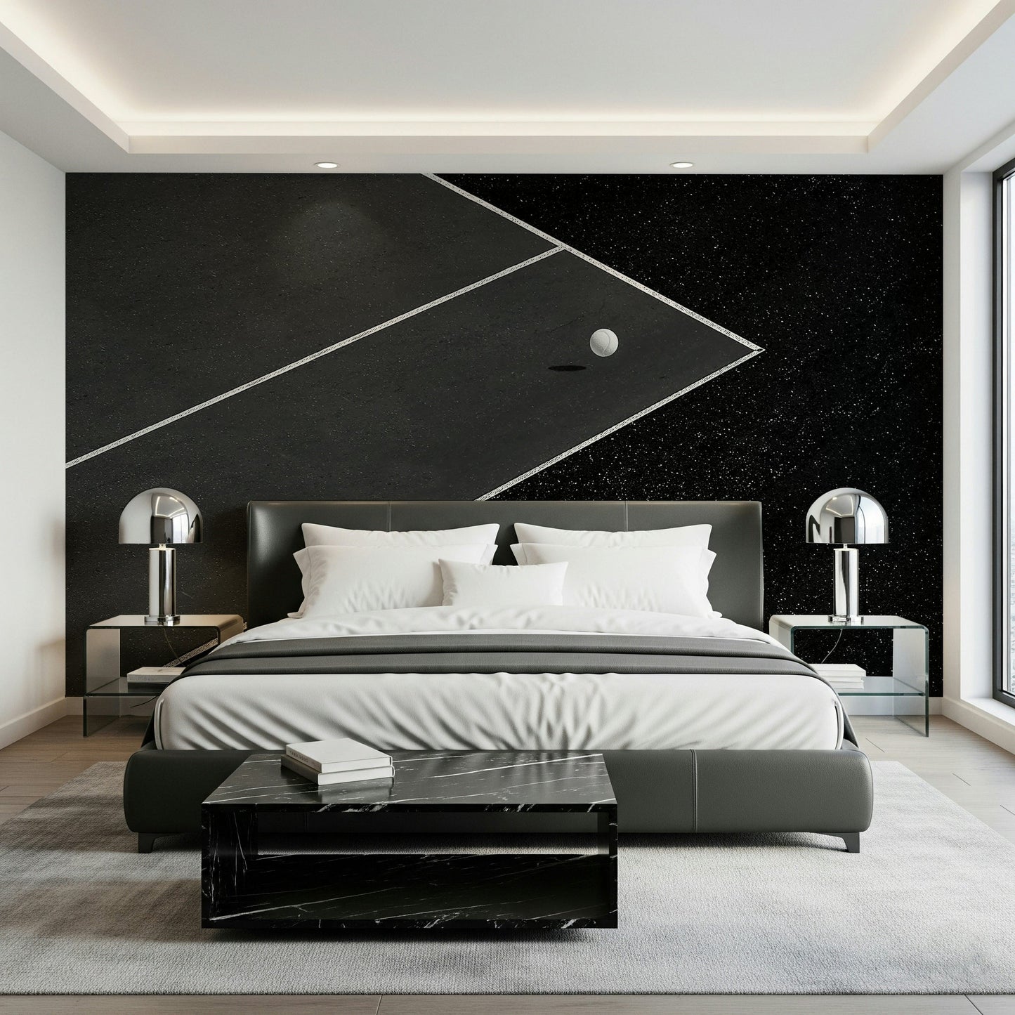 A classic tennis court wallpaper for walls.