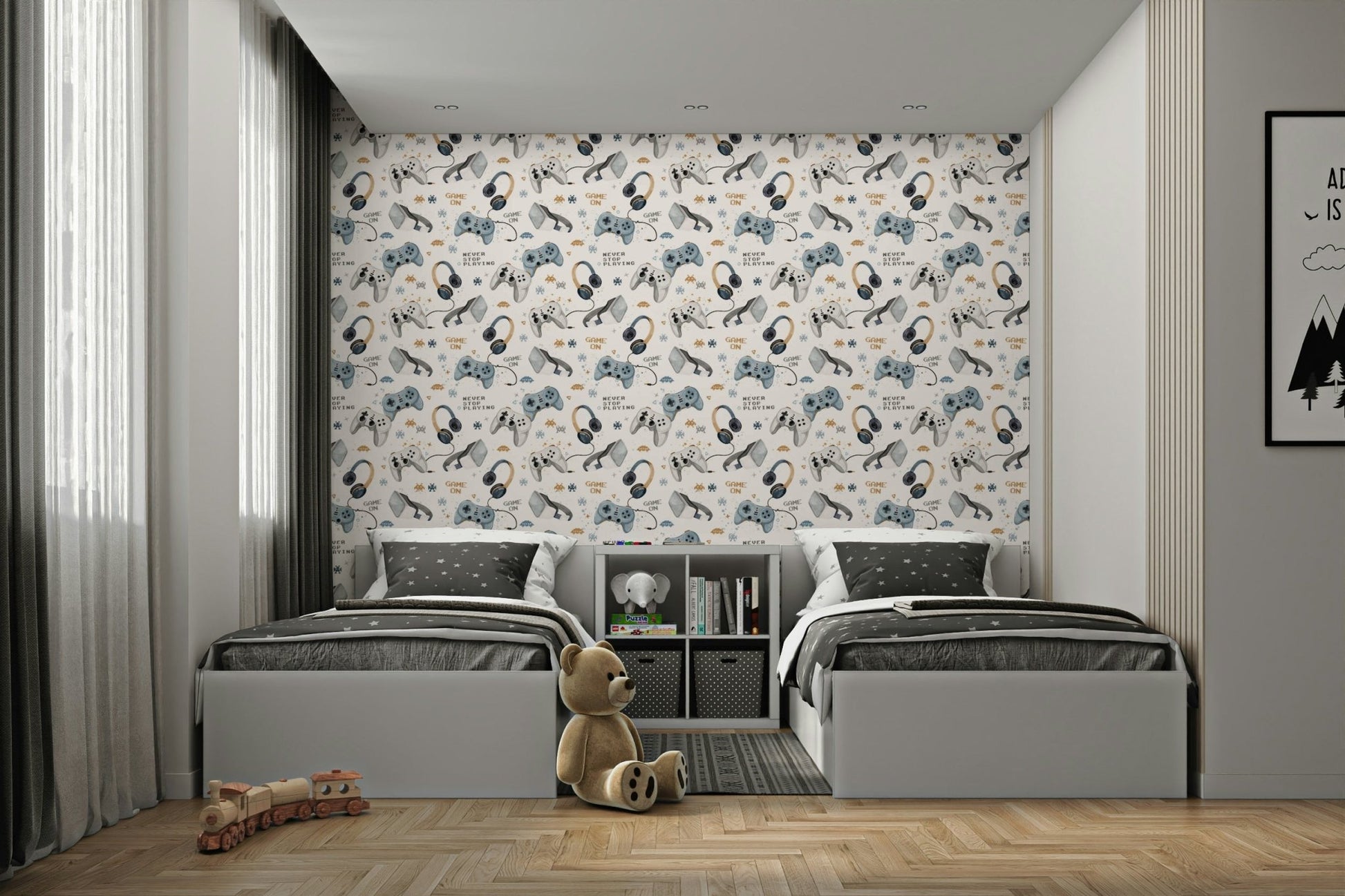 Kids game console wall mural GD482

