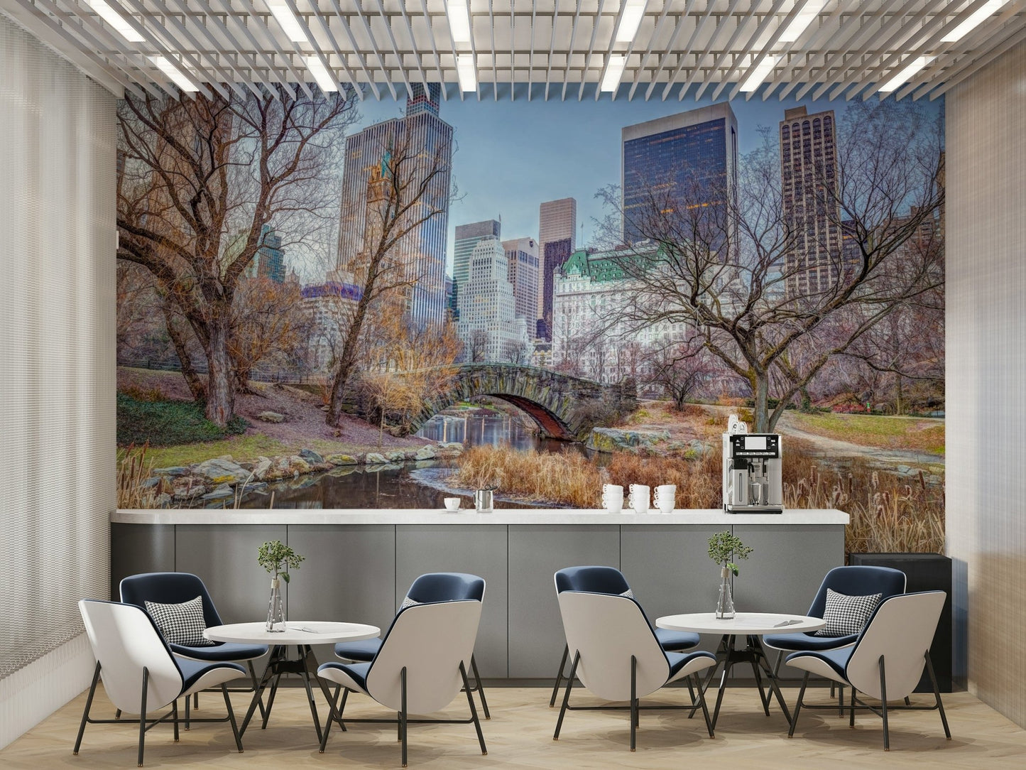 Gapstow Bridge wall mural in Central Park

