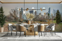 The trees are bare with no leaves, indicating winter.

