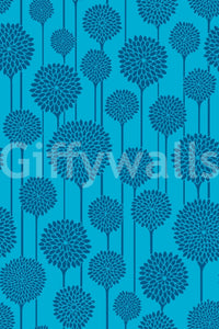 Easy peel and stick navy mural wallpaper
