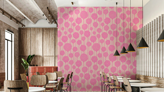Floral stripe wallpaper for cozy bedrooms
