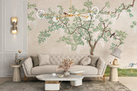 Japanese Garden Birds Wallpaper Murals B170
