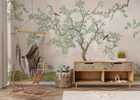 Japanese Garden Birds Wallpaper Murals - Giffywalls B170