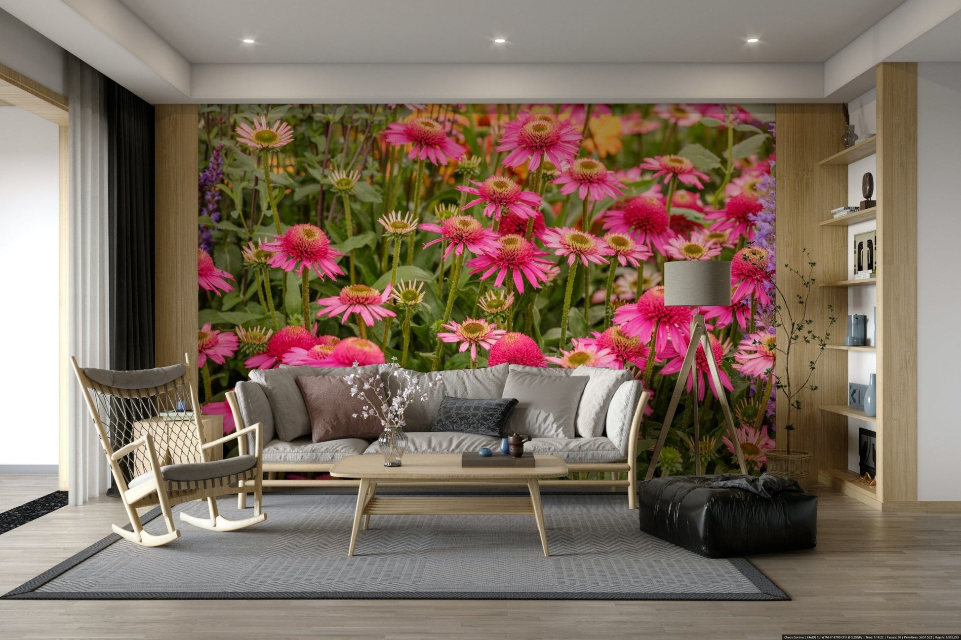 Blooming flowers wallpaper for walls

